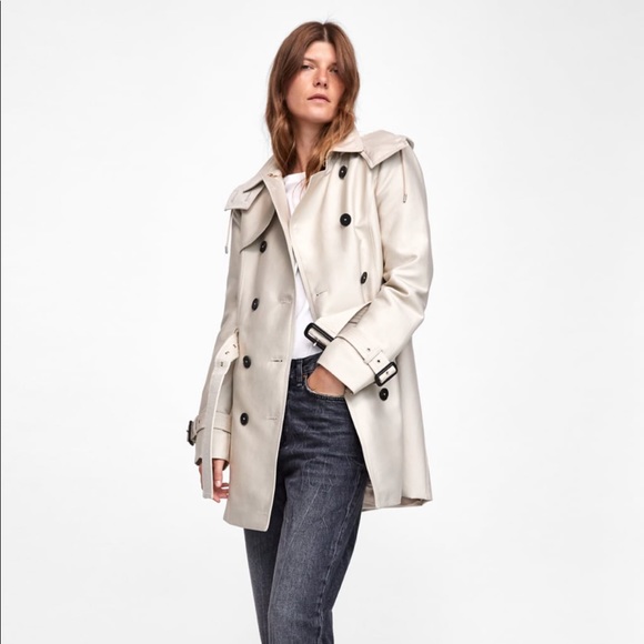 Zara Jackets & Blazers - Zara Hooded Trench Coat